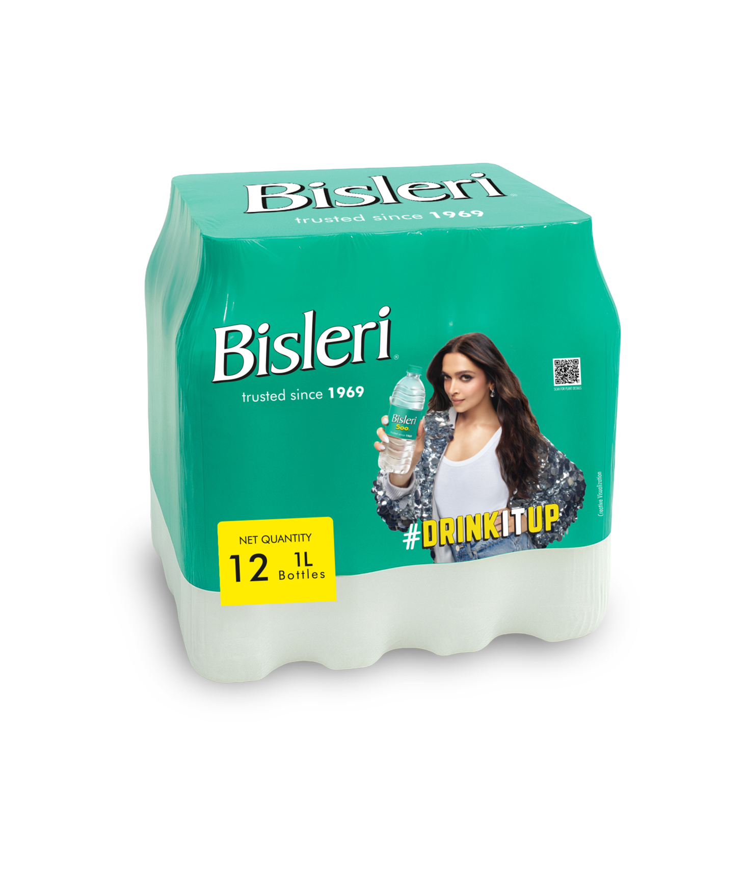 Bisleri 1 L Packaged Drinking Water case of 12 bottles